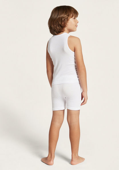 Juniors Solid Scoop Neck Vest with Boxers-Boxers and Briefs-image-3