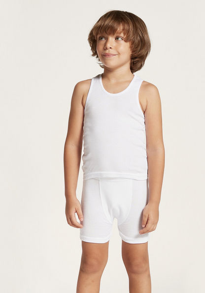 Juniors Solid Scoop Neck Vest with Boxers-Boxers and Briefs-image-4