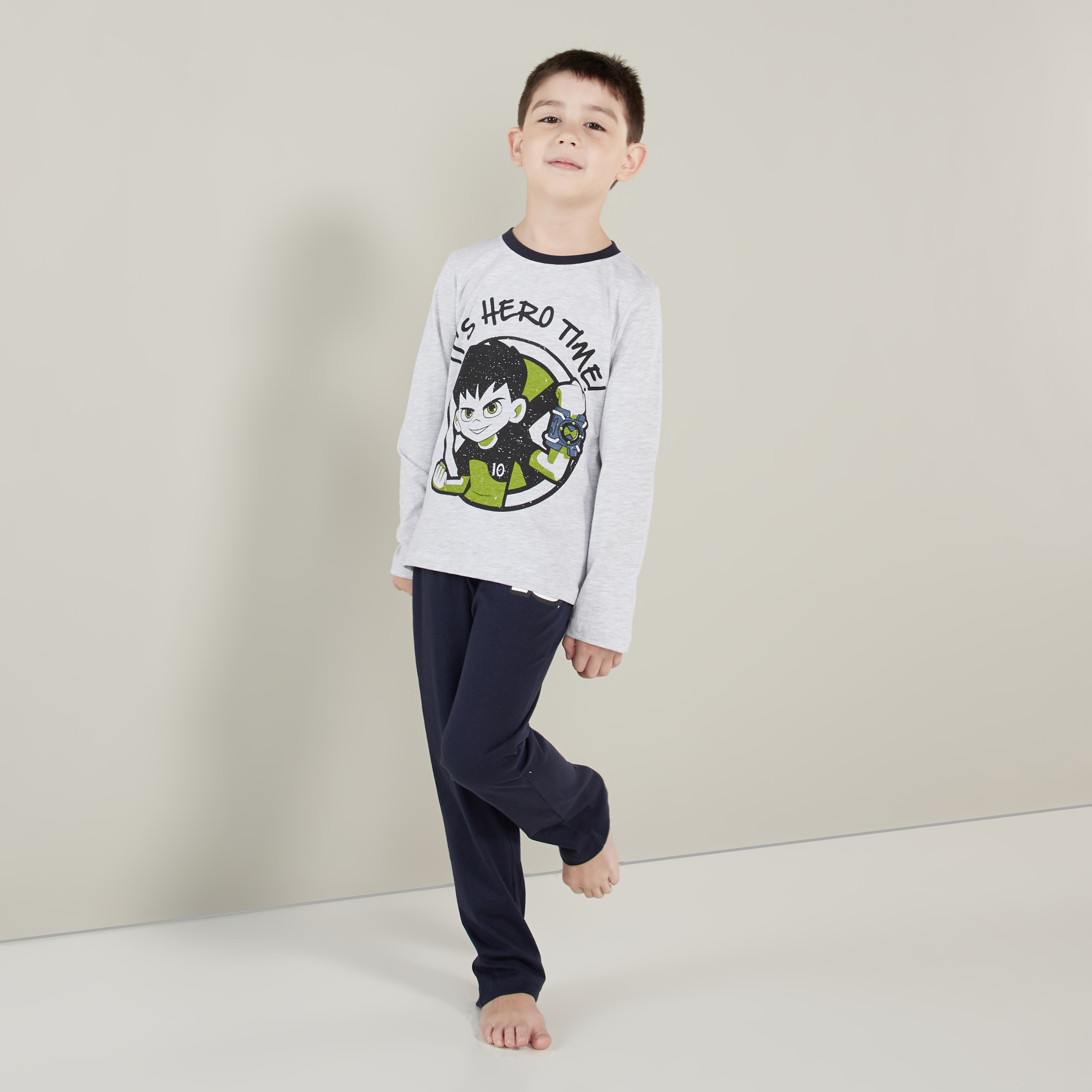 Ben 10 Print Long Sleeves T shirt and Pyjama Set