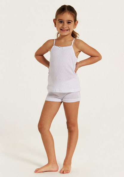 Juniors Lace Detail Camisole with Shorts