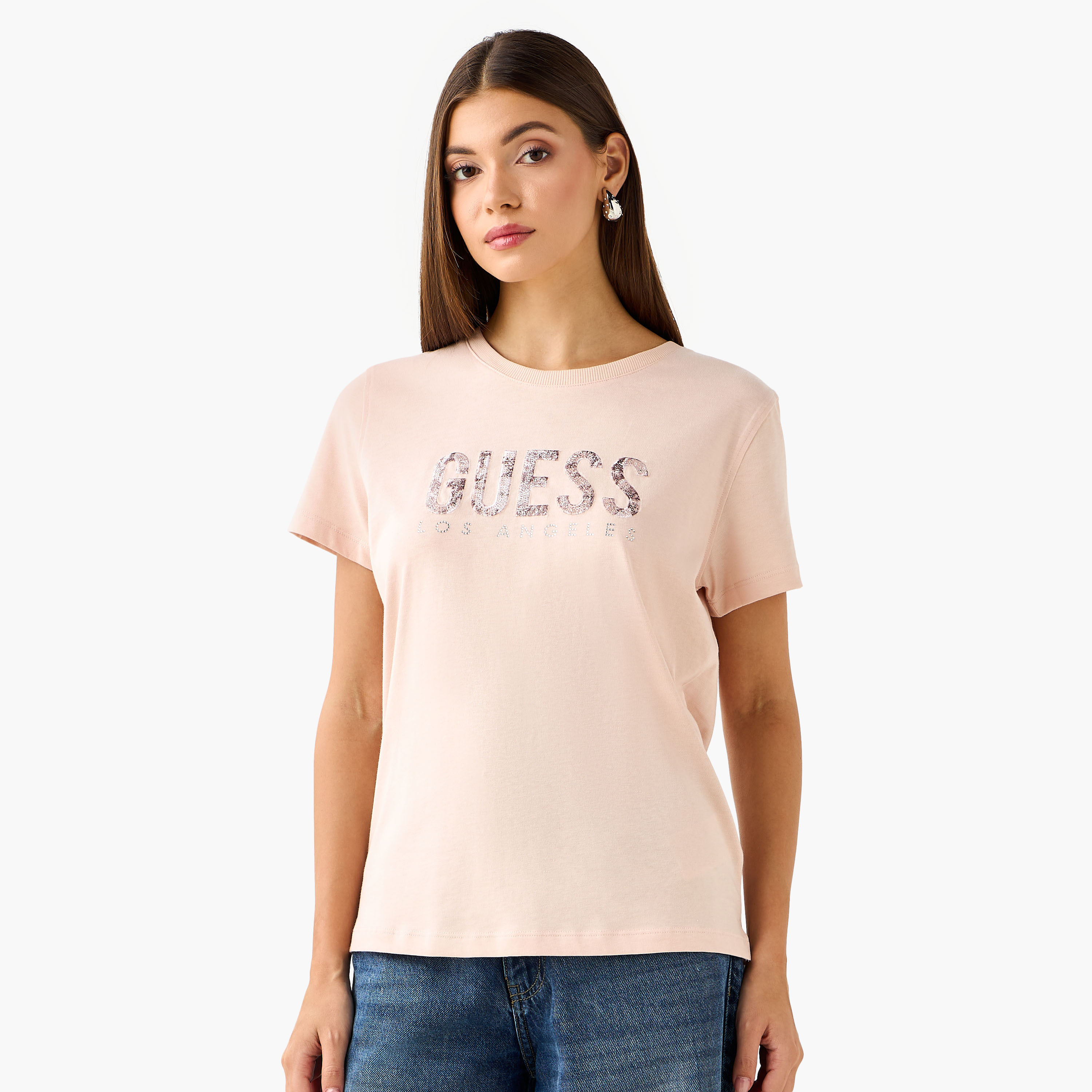 تيشيرت مزين بأكمام قصيرة من جيس-women-clothing-tshirts-image-4