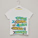 Juniors Printed T-shirt with Round Neck and Short Sleeves-T Shirts-thumbnail-0