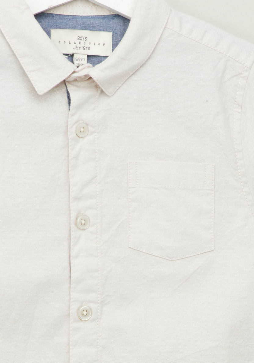 قميص سادة بياقة عاديّة وأكمام قصيرة من جونيورز-%D9%82%D9%85%D8%B5%D8%A7%D9%86-image-1