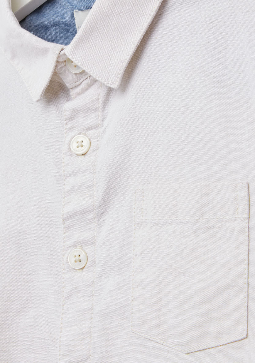 قميص سادة بياقة عاديّة وأكمام قصيرة من جونيورز-%D9%82%D9%85%D8%B5%D8%A7%D9%86-image-1