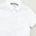 Juniors Solid Shirt with Spread Collar and Short Sleeves-Shirts-thumbnail-1