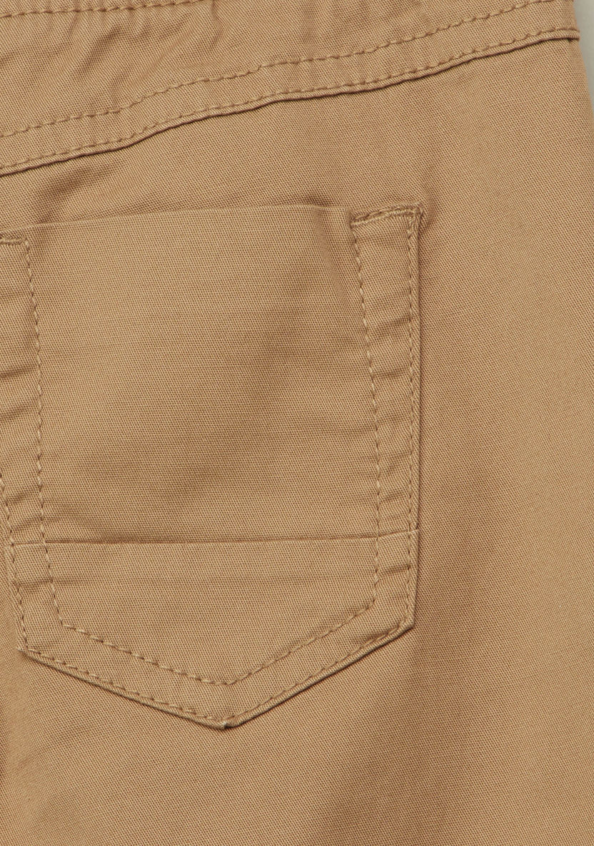Juniors Solid Pants with Pockets and Drawstring Closure-Pants-image-3