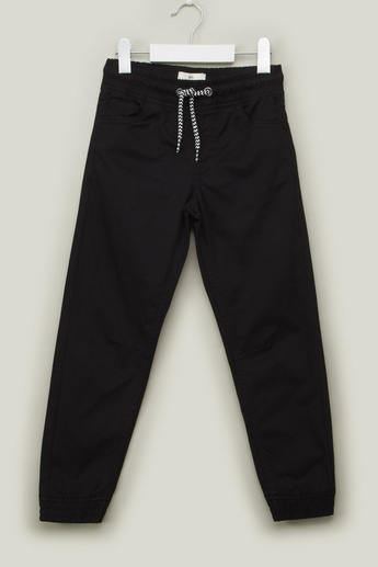 Juniors Solid Pants with Pockets and Drawstring Closure