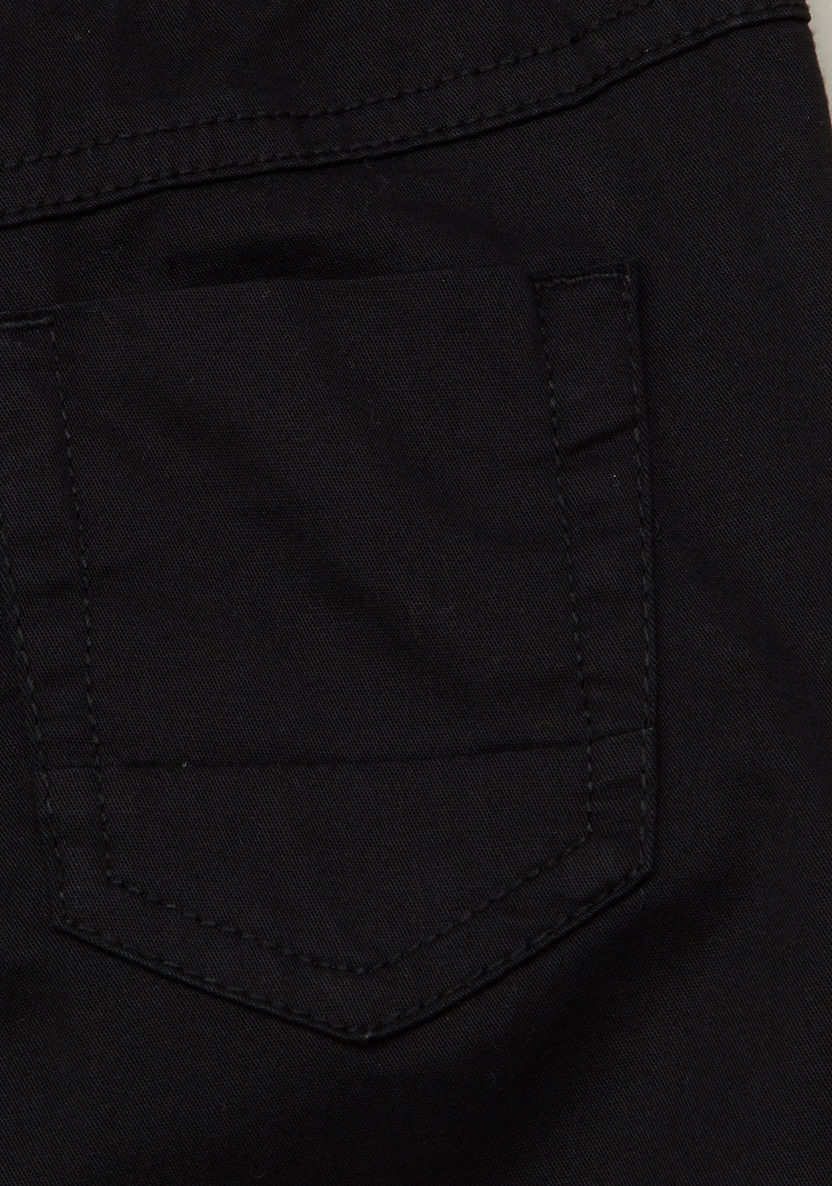 Juniors Solid Pants with Pockets and Drawstring Closure-Pants-image-3