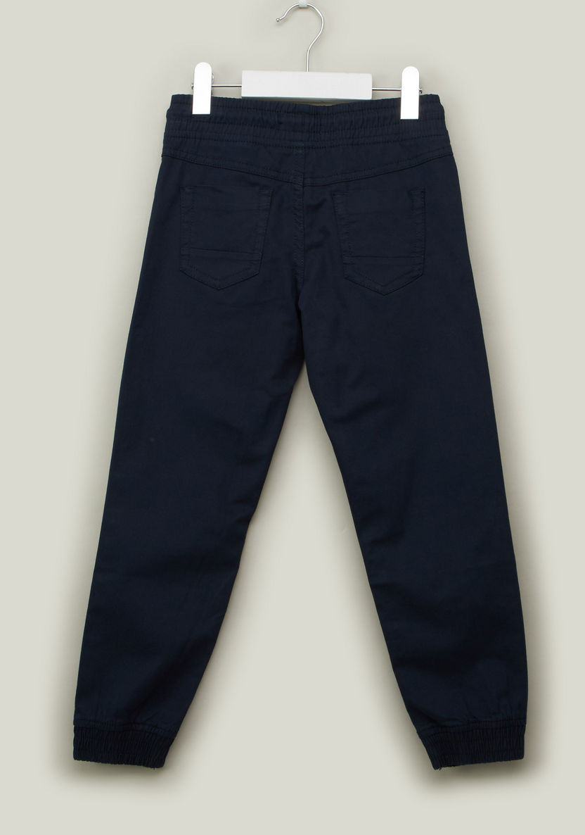 Juniors Solid Pants with Pockets and Drawstring Closure-Pants-image-2