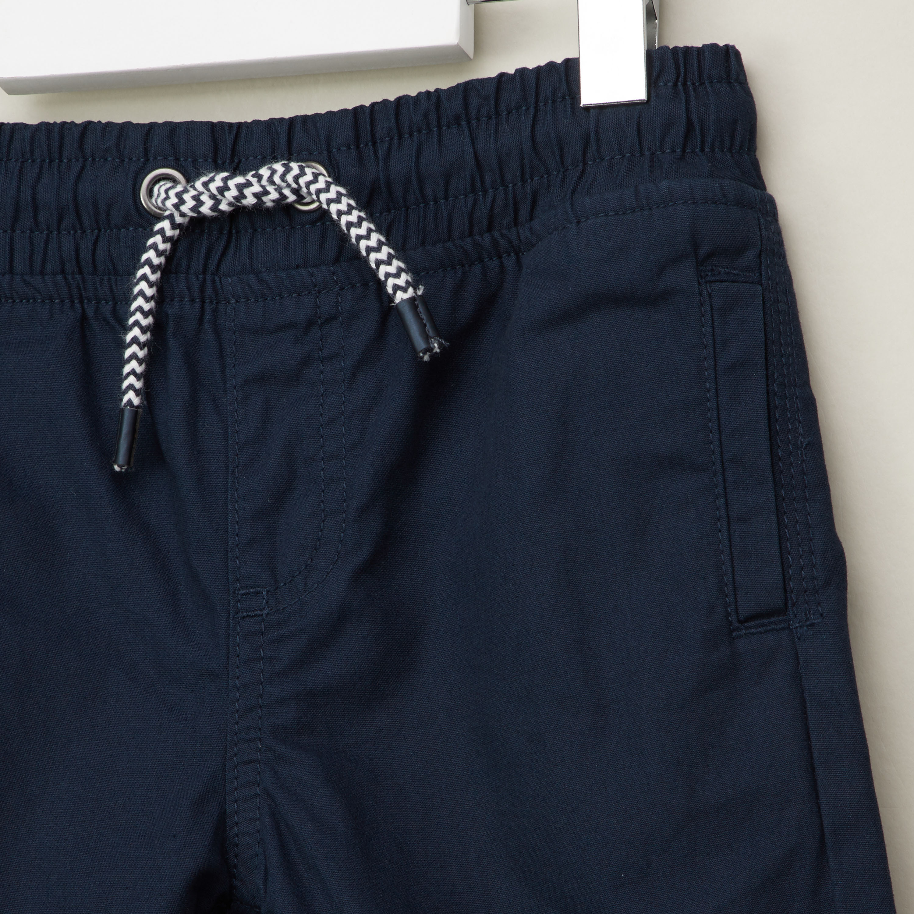 Juniors Solid Shorts with Pockets and Drawstring Closure-boys-clothing-bottoms-shorts-image-2