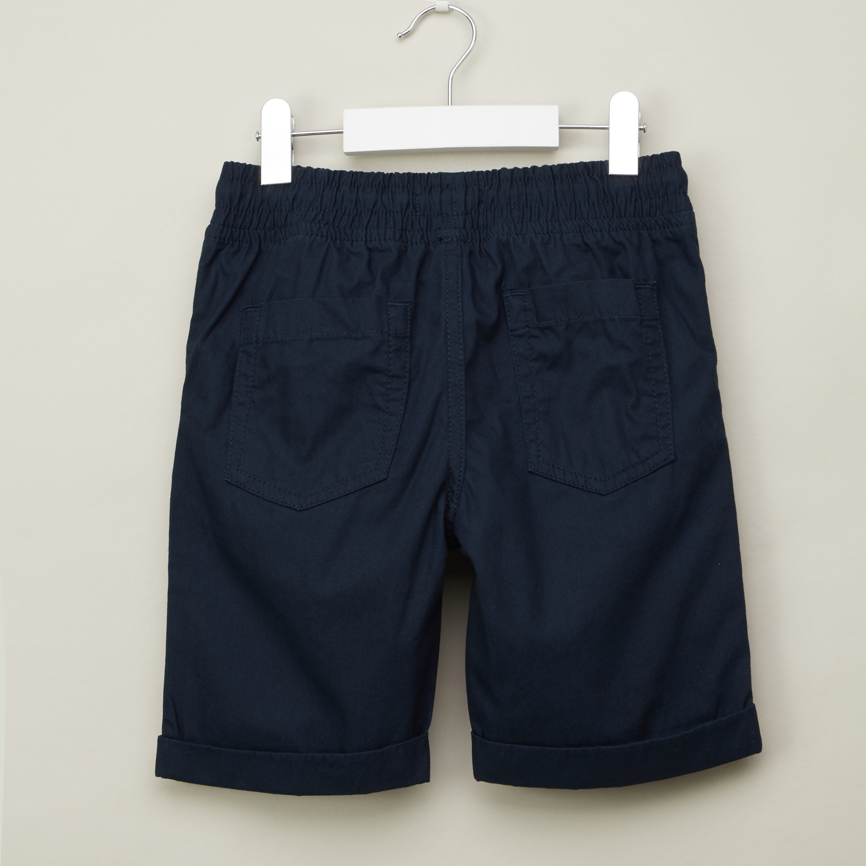 Juniors Solid Shorts with Pockets and Drawstring Closure-boys-clothing-bottoms-shorts-image-3