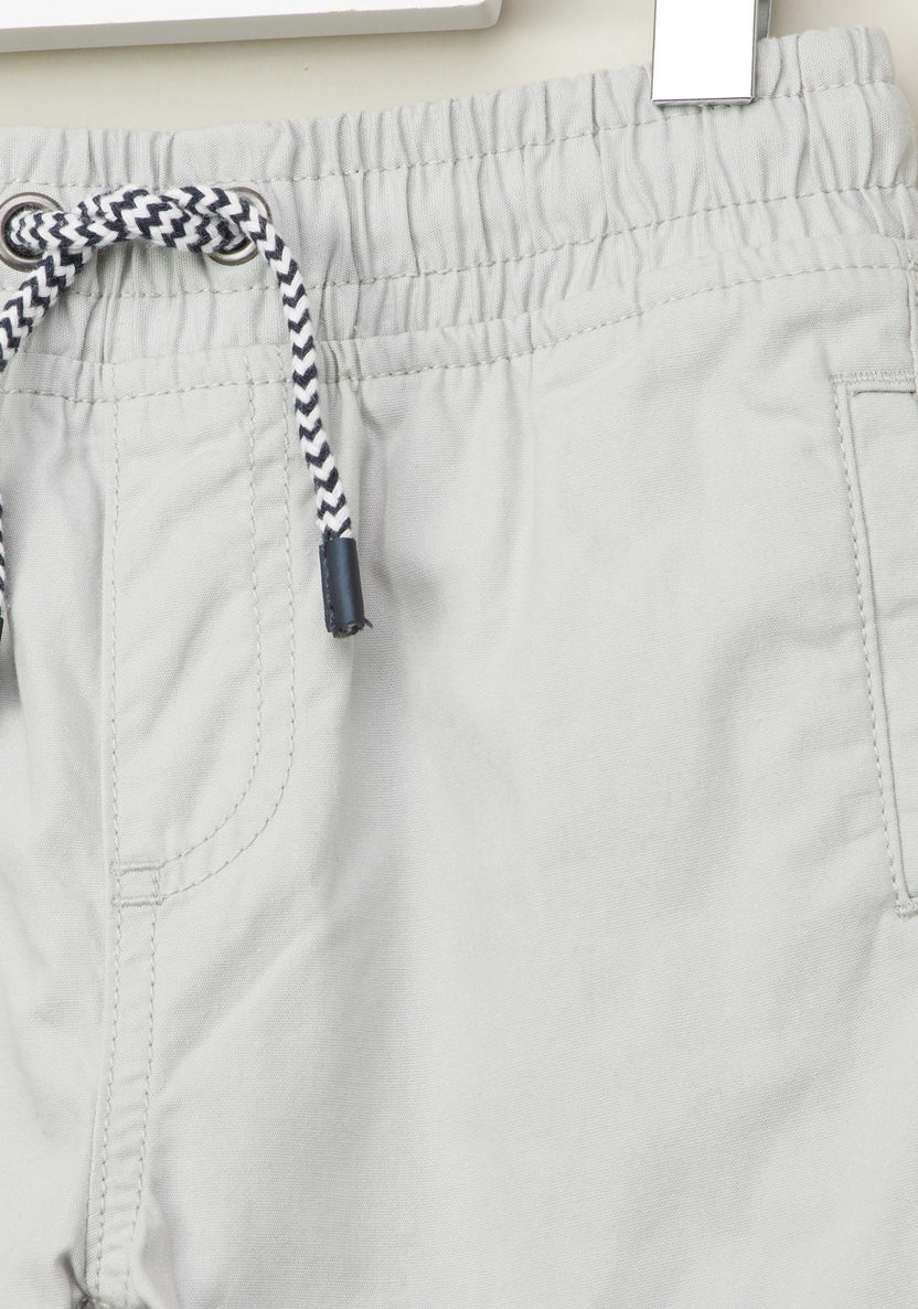 Juniors Solid Shorts with Pockets and Drawstring Closure-Shorts-image-1