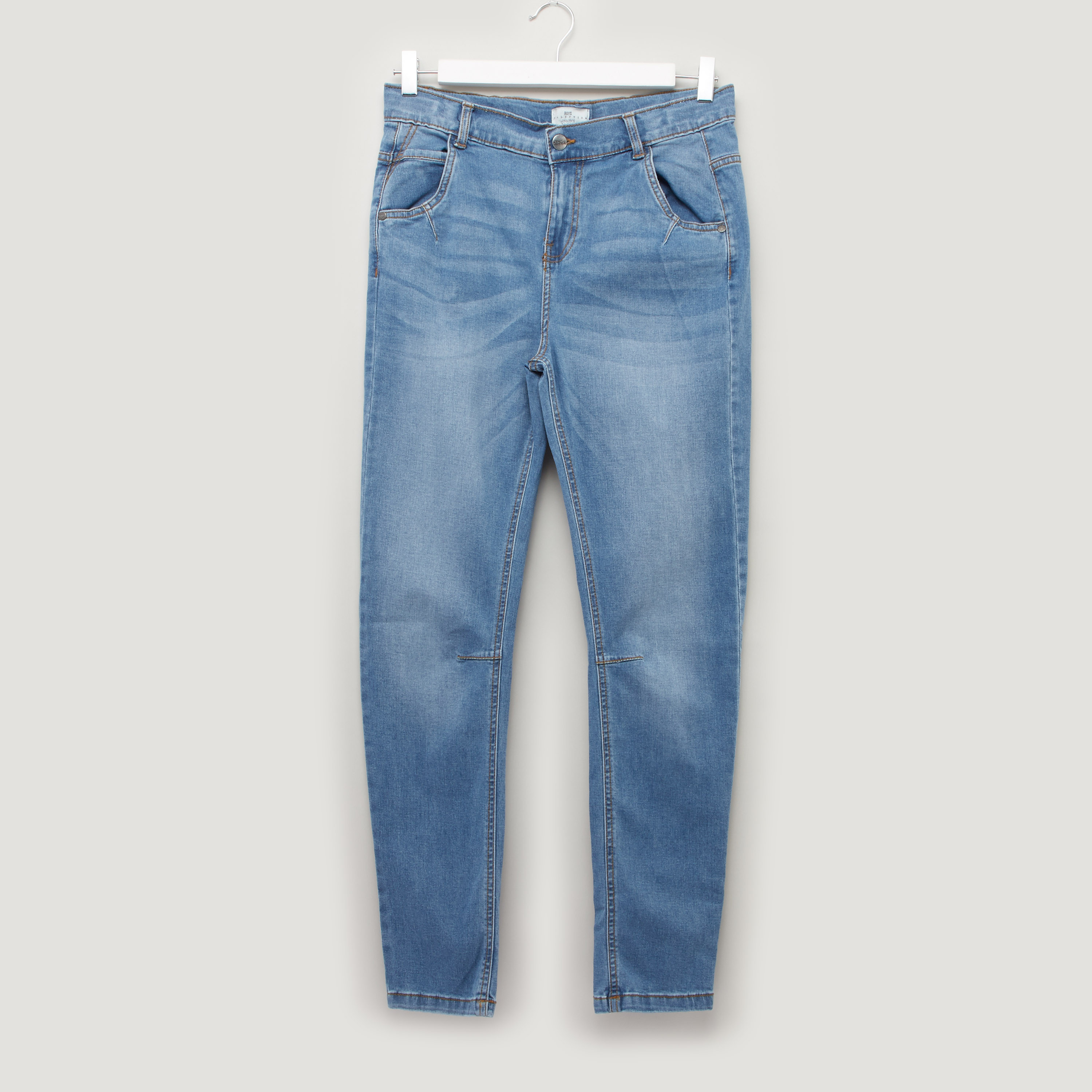 Juniors Full Length Jeans with Pocket Detail and Belt Loops-boys-clothing-bottoms-jeans-image-1
