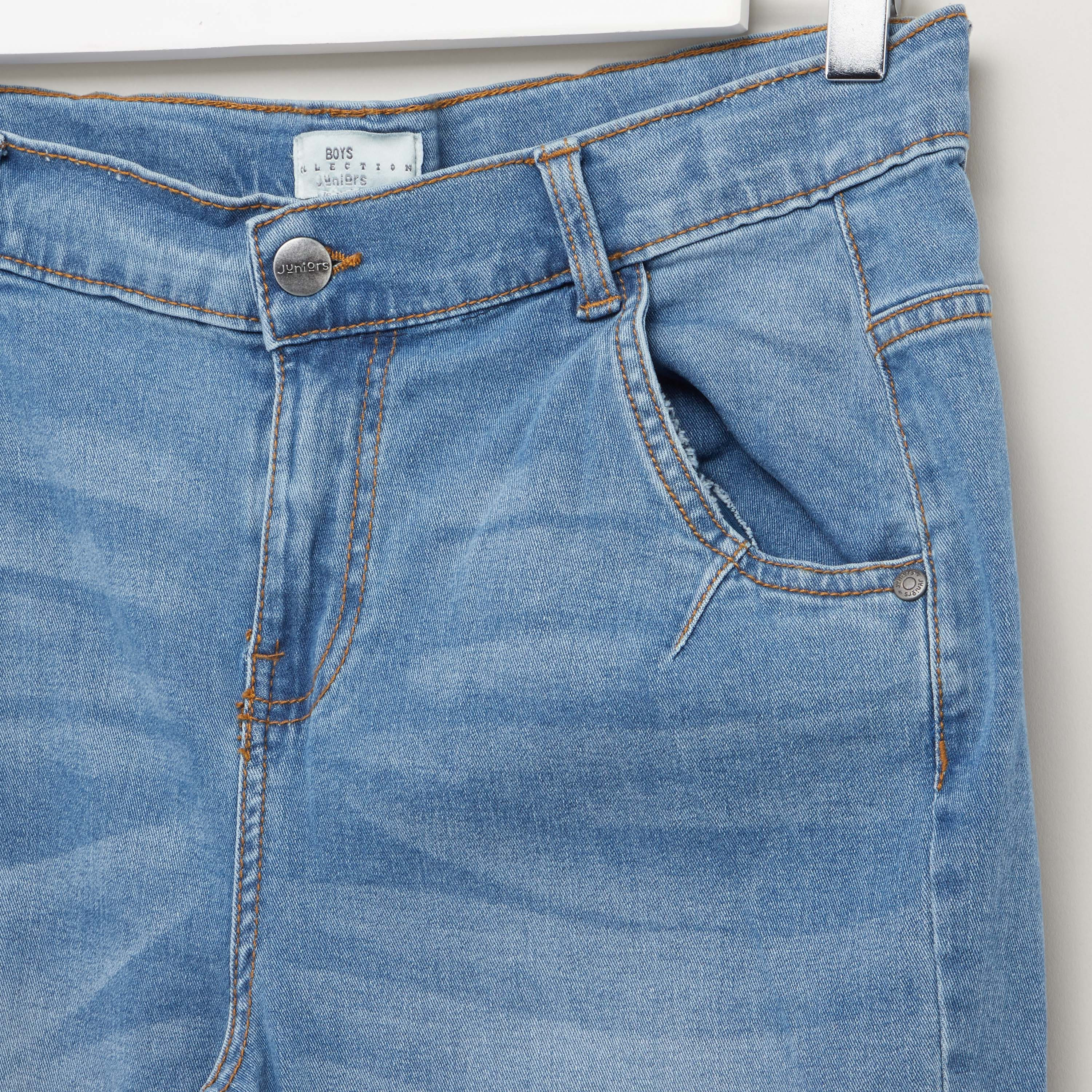 Juniors Full Length Jeans with Pocket Detail and Belt Loops-boys-clothing-bottoms-jeans-image-2