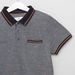 Juniors Printed Polo T-shirt with Short Sleeves-T Shirts-thumbnail-1