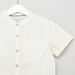 Juniors Checked Henley Neck Shirt with Short Sleeves-Shirts-thumbnail-1