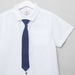 Juniors Solid Shirt with Tie and Short Sleeves-Shirts-thumbnail-1