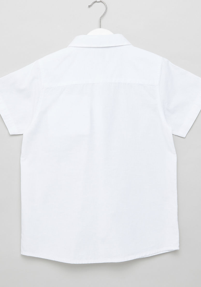 قميص سادة برباط وأكمام قصيرة من جونيورز-%D9%82%D9%85%D8%B5%D8%A7%D9%86-image-2