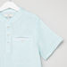 Juniors Cut and Sew Shirt with Henley Neck and Pocket Detail-Shirts-thumbnail-1