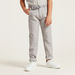 Juniors Solid Pants with Belt and Pockets-Pants-thumbnail-1