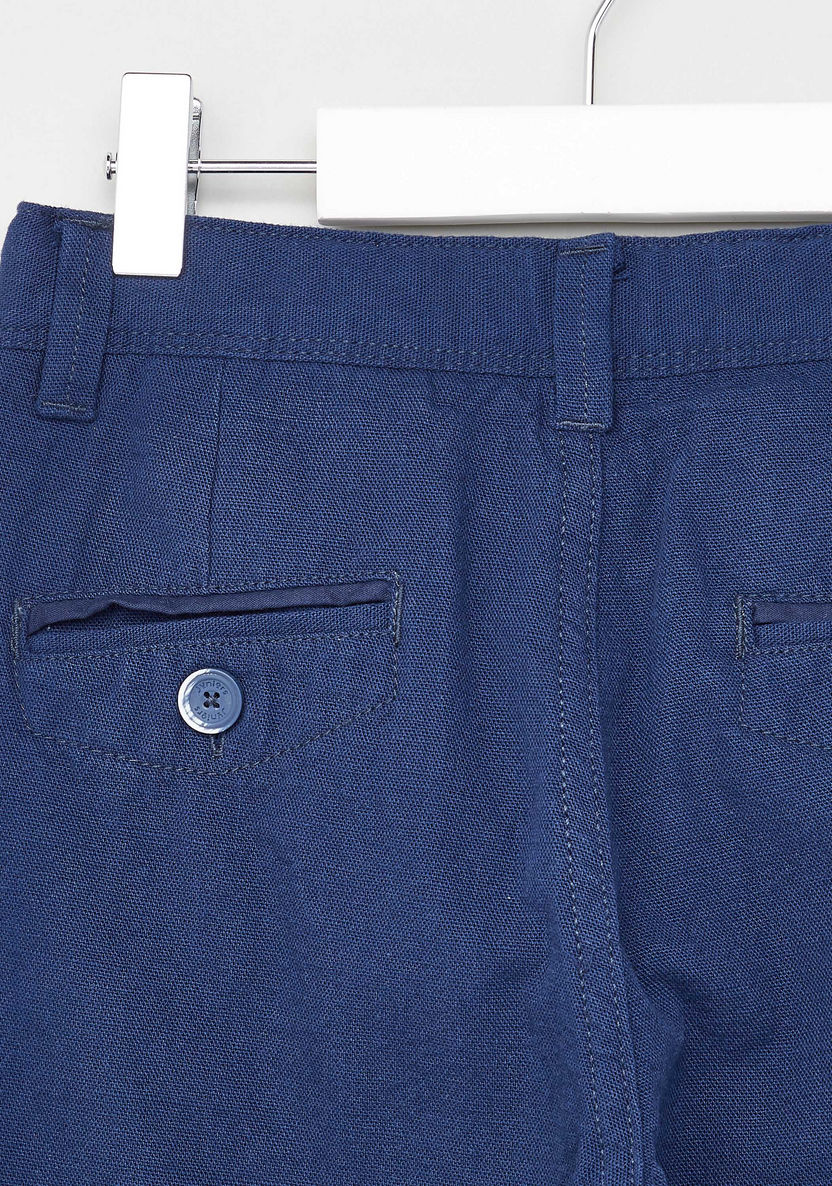 Juniors Textured Chinos with Pocket Detail and Belt Loops-Pants-image-3