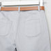 Juniors Textured Shorts with Pocket Detail and Belt-Shorts-thumbnail-3