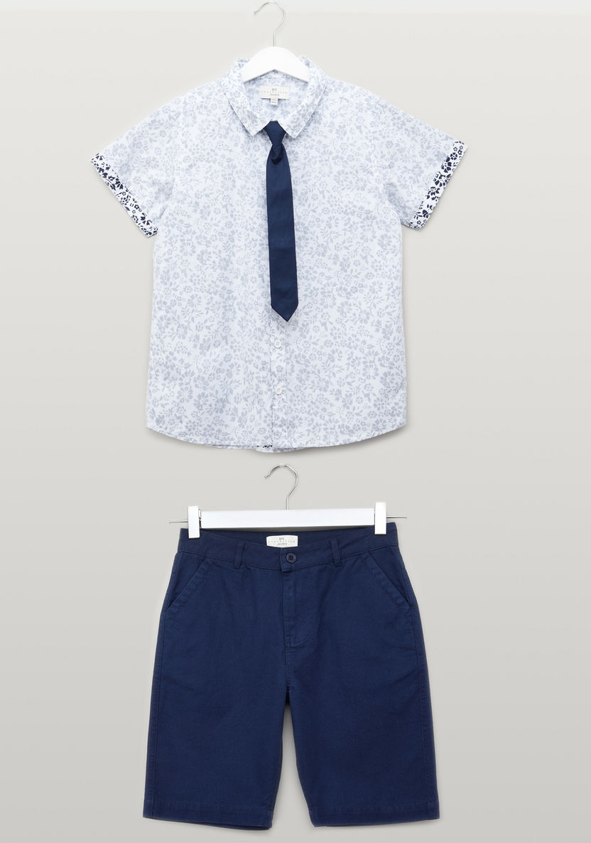 Juniors All Over Print Shirt with Shorts-Clothes Sets-image-0