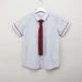 Juniors Textured Short Sleeves Shirt with Pocket Detail Shorts-Clothes Sets-thumbnail-1