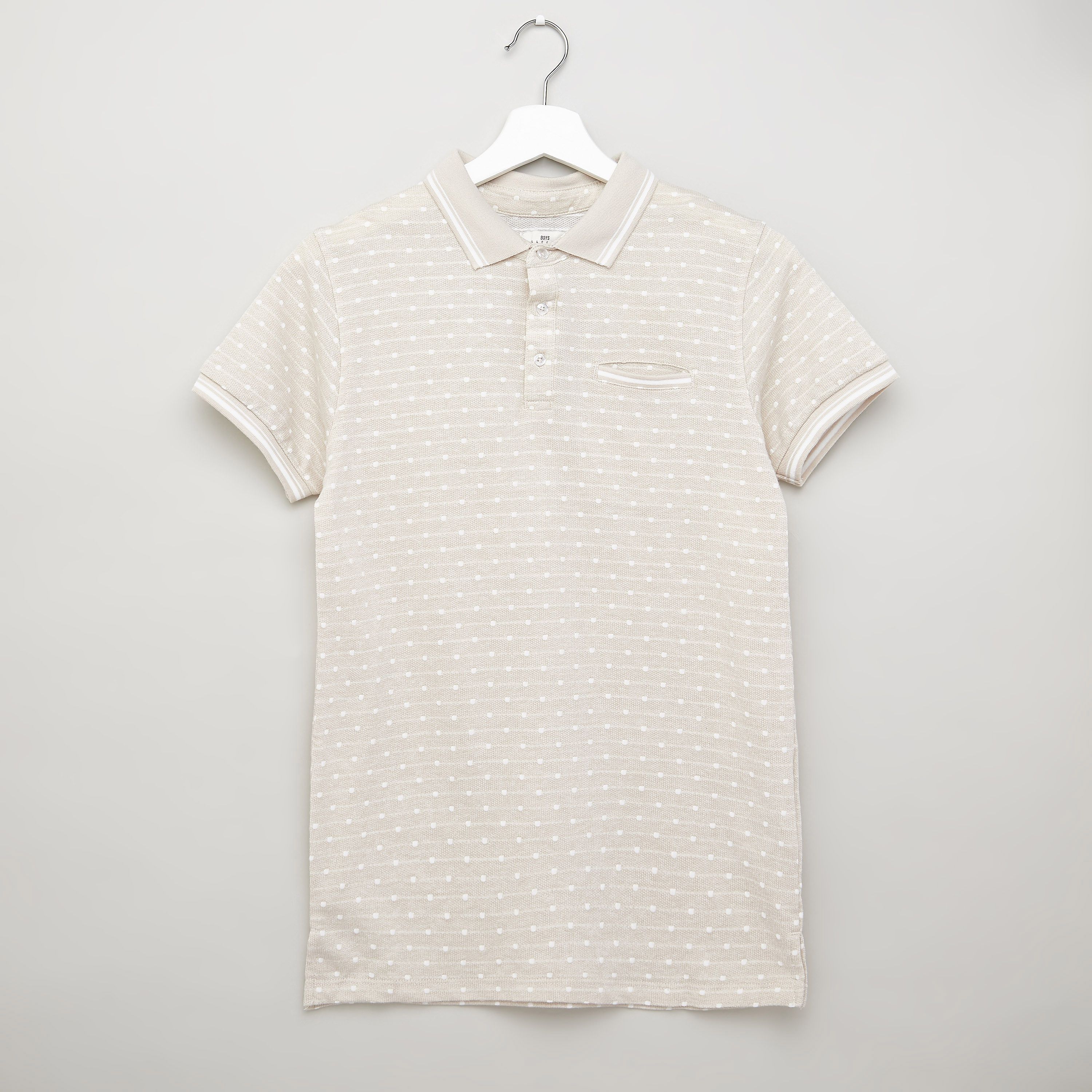 Juniors Printed Polo T-shirt and Solid Shorts Set-boys-clothing-setsandcoords-image-2