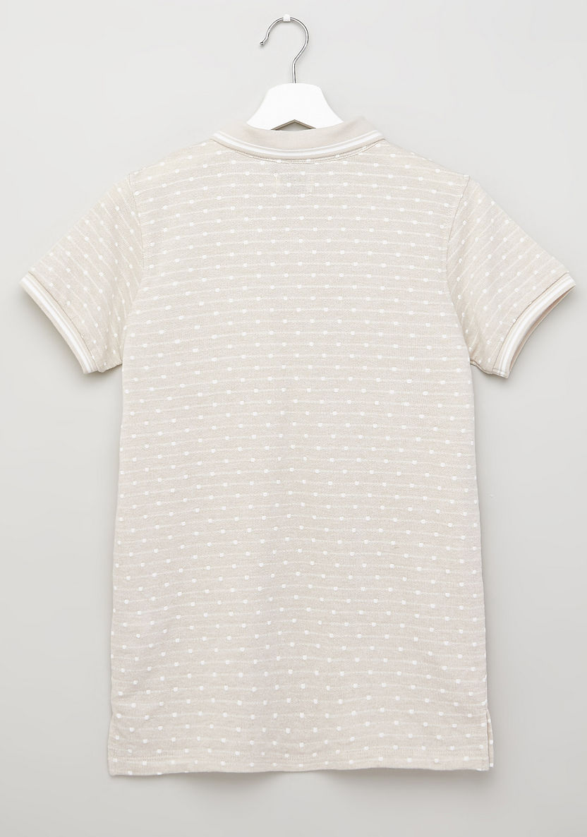 Juniors Printed Polo T-shirt and Solid Shorts Set-Clothes Sets-image-3