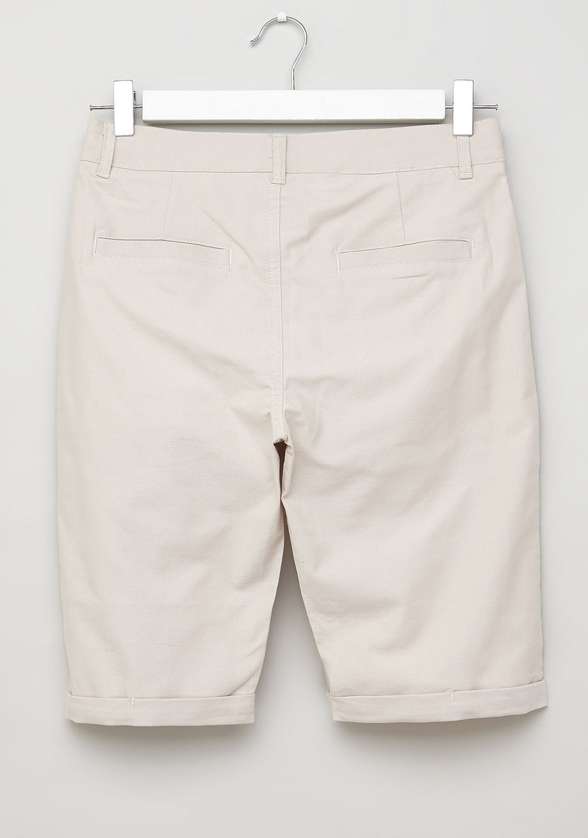 Juniors Printed Polo T-shirt and Solid Shorts Set-Clothes Sets-image-6