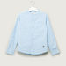 Eligo Textured Shirt with Mandarin Collar and Long Sleeves-Shirts-thumbnail-0