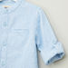 Eligo Textured Shirt with Mandarin Collar and Long Sleeves-Shirts-thumbnail-1