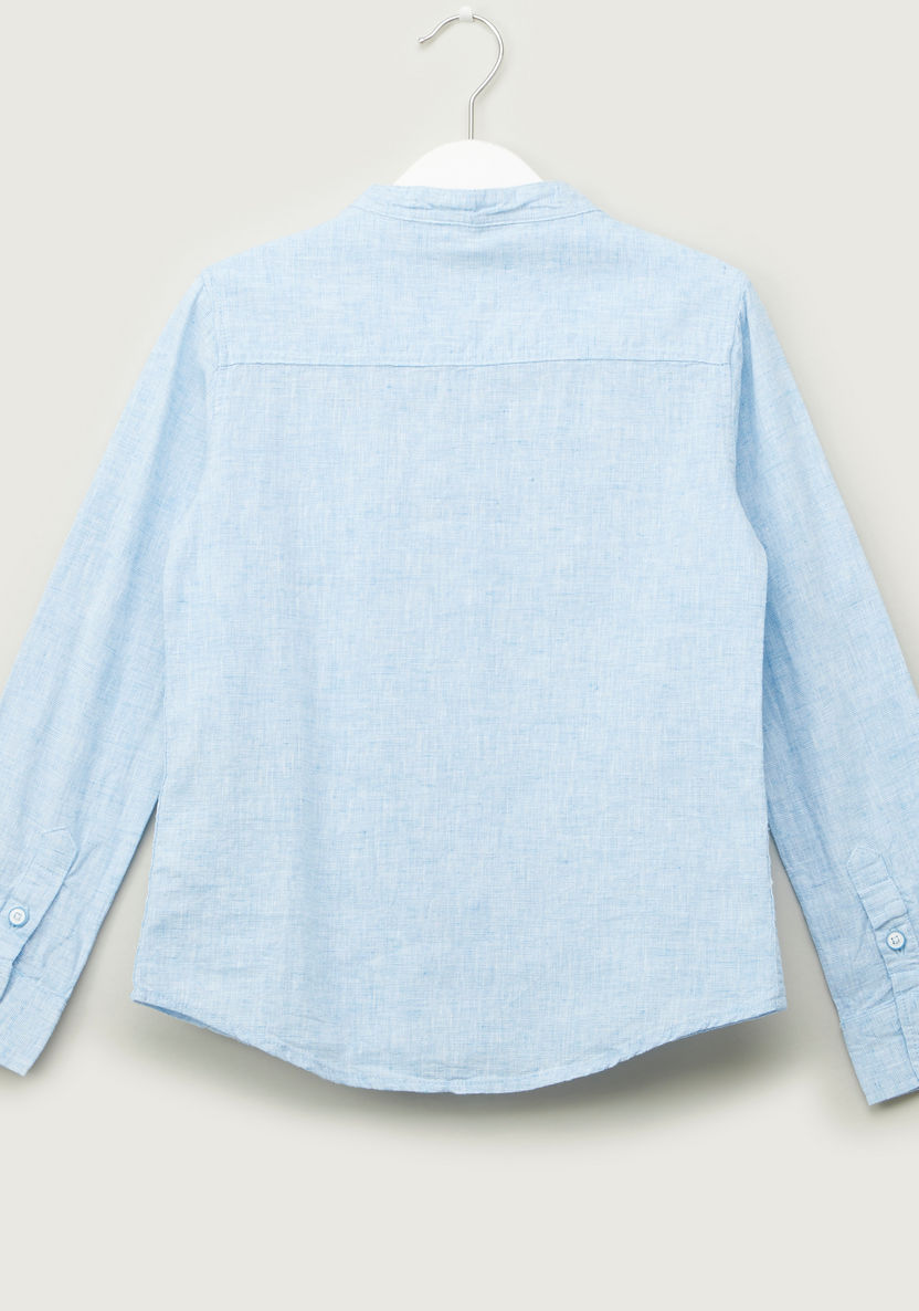 قميص بارز الملمس بياقة ماندارين مع أكمام طويلة من إليجو-%D9%82%D9%85%D8%B5%D8%A7%D9%86-image-2