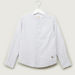 Eligo Textured Shirt with Mandarin Collar and Long Sleeves-Shirts-thumbnail-0