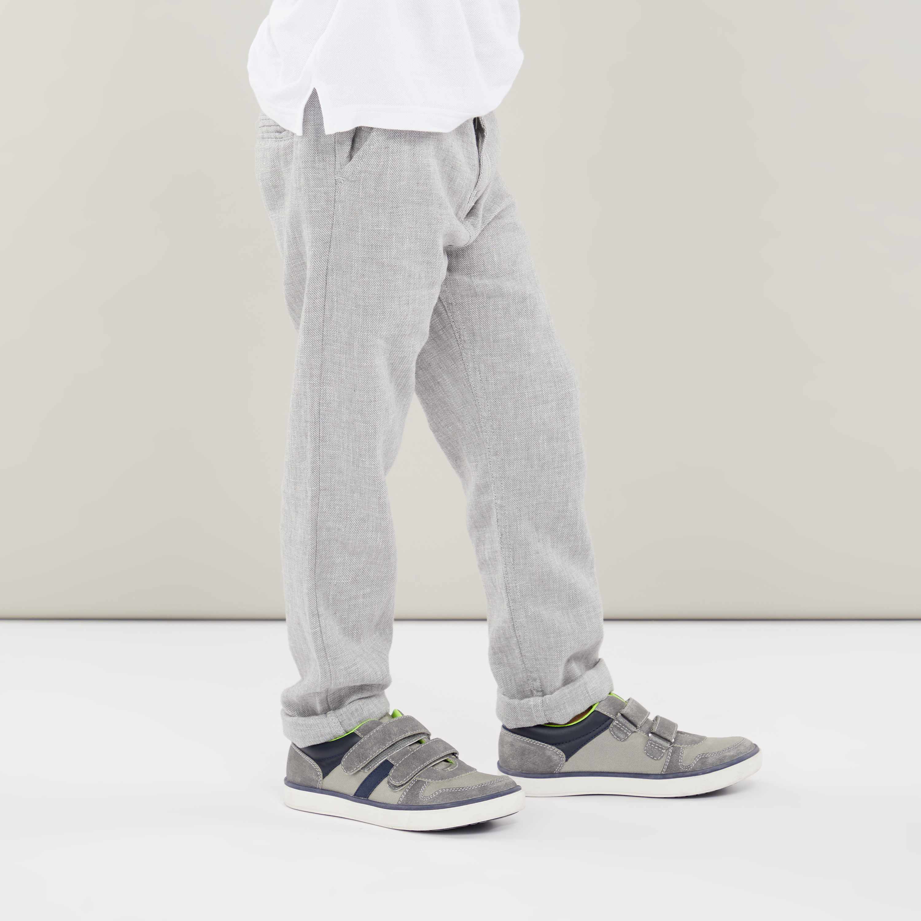 Eligo Full Length Pants with Pocket Detail and Belt Loops-boys-clothing-bottoms-trousers-image-1
