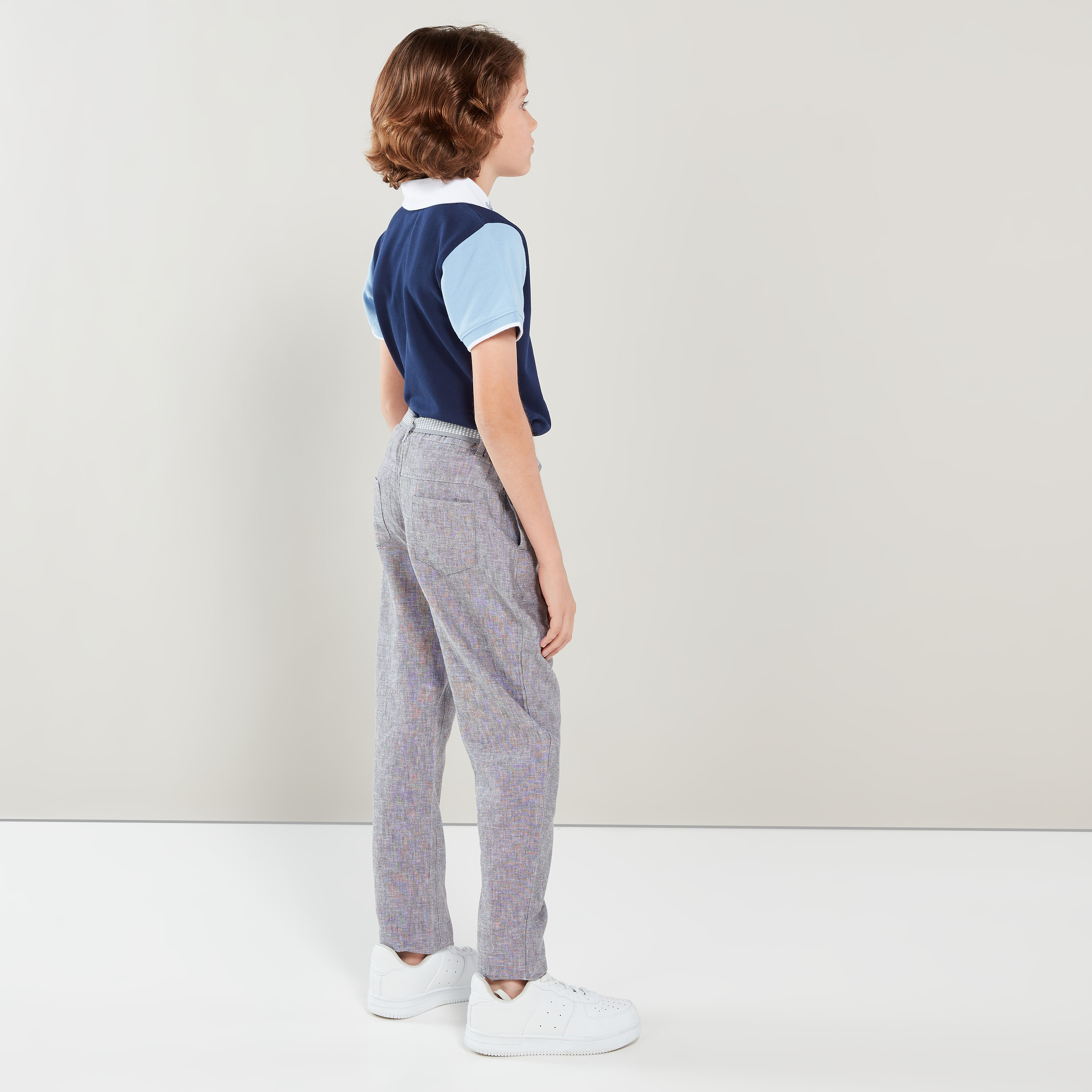 بنطلون سادة بجيوب وحزام من إليجو-boys-clothing-bottoms-trousers-image-3