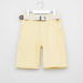Eligo Solid Shorts with Pockets and Belt-Bottoms-thumbnail-0