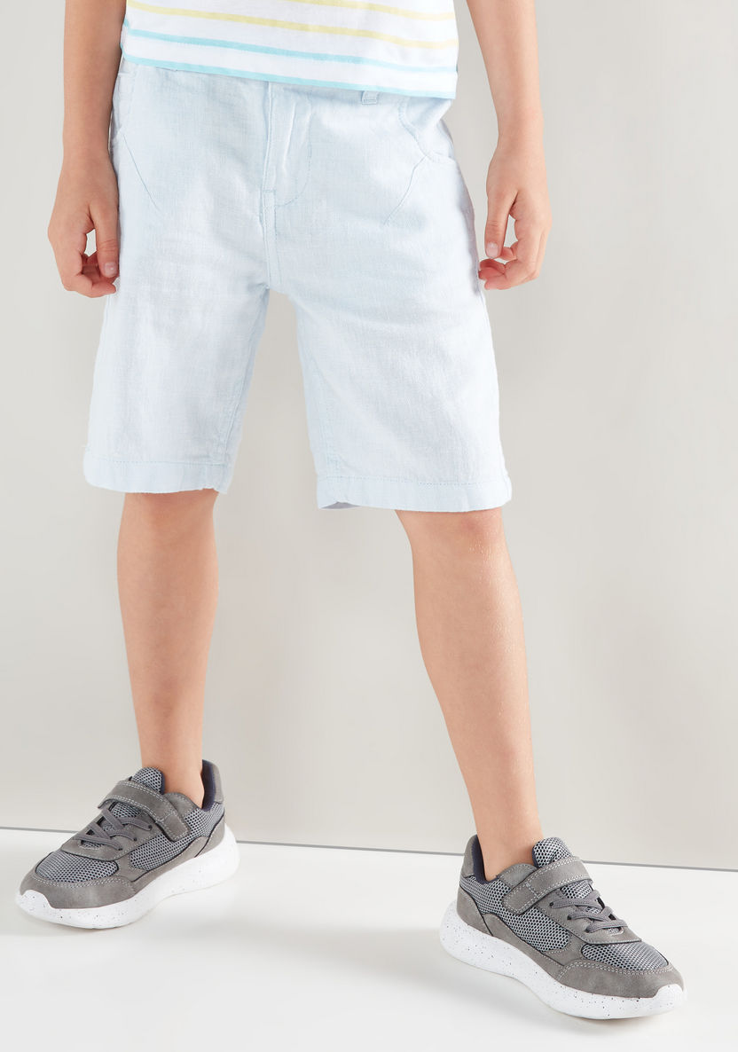 Eligo Solid Shorts with Pocket Detail-Shorts-image-0