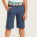 Solid Shorts with Pocket Detail and Belt Loops-Shorts-thumbnail-2