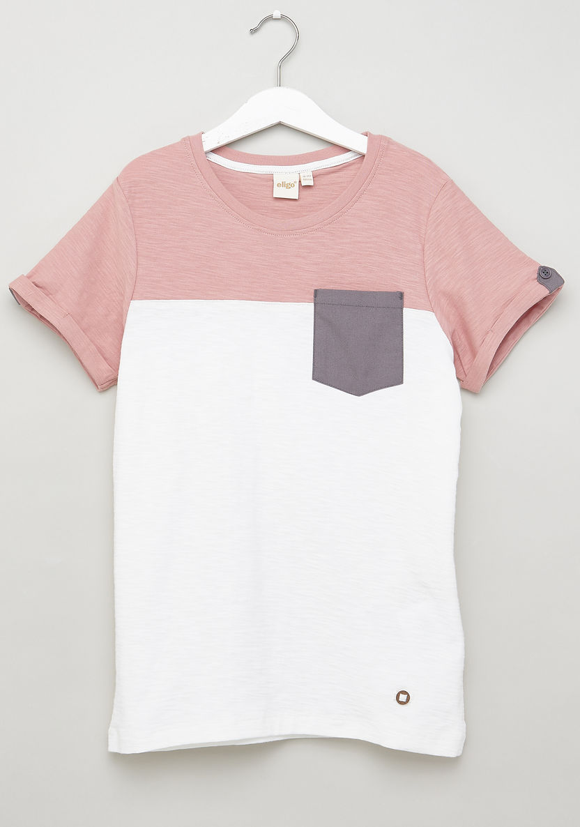 Eligo Colour Block Short Sleeves T-shirt with Shorts-Clothes Sets-image-1