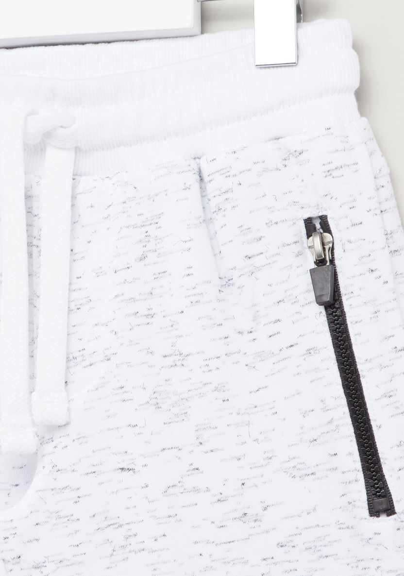 Bossini Textured Jog Pants with Drawstring Closure and Zip Pockets-Joggers-image-1