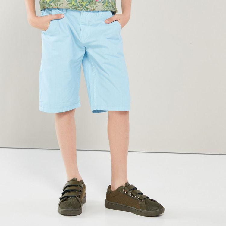 Bossini Solid Shorts with Pocket Detail