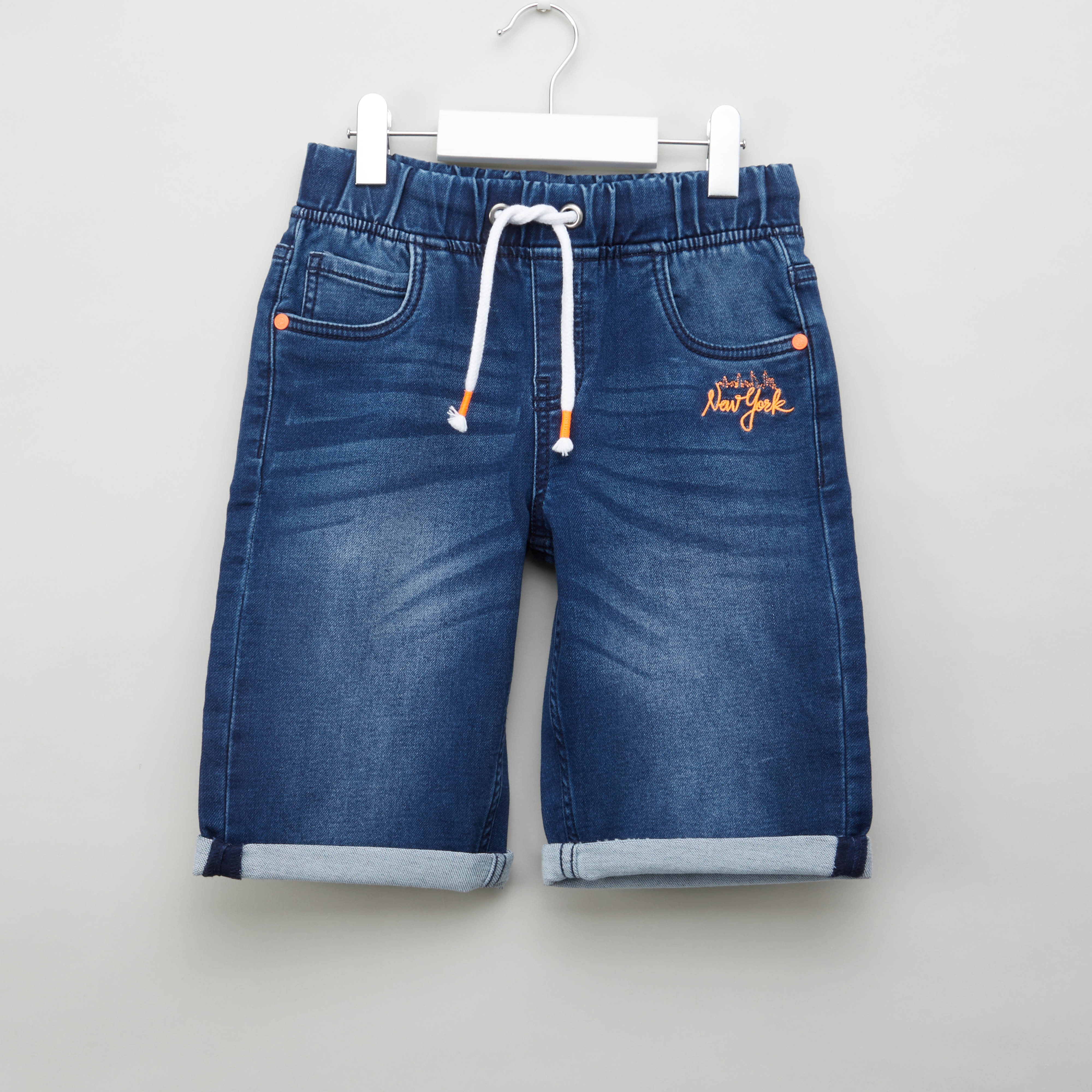 Bossini Denim Shorts with Pocket Detail-cpkids-clothing-boys-bottoms-shorts-image-1