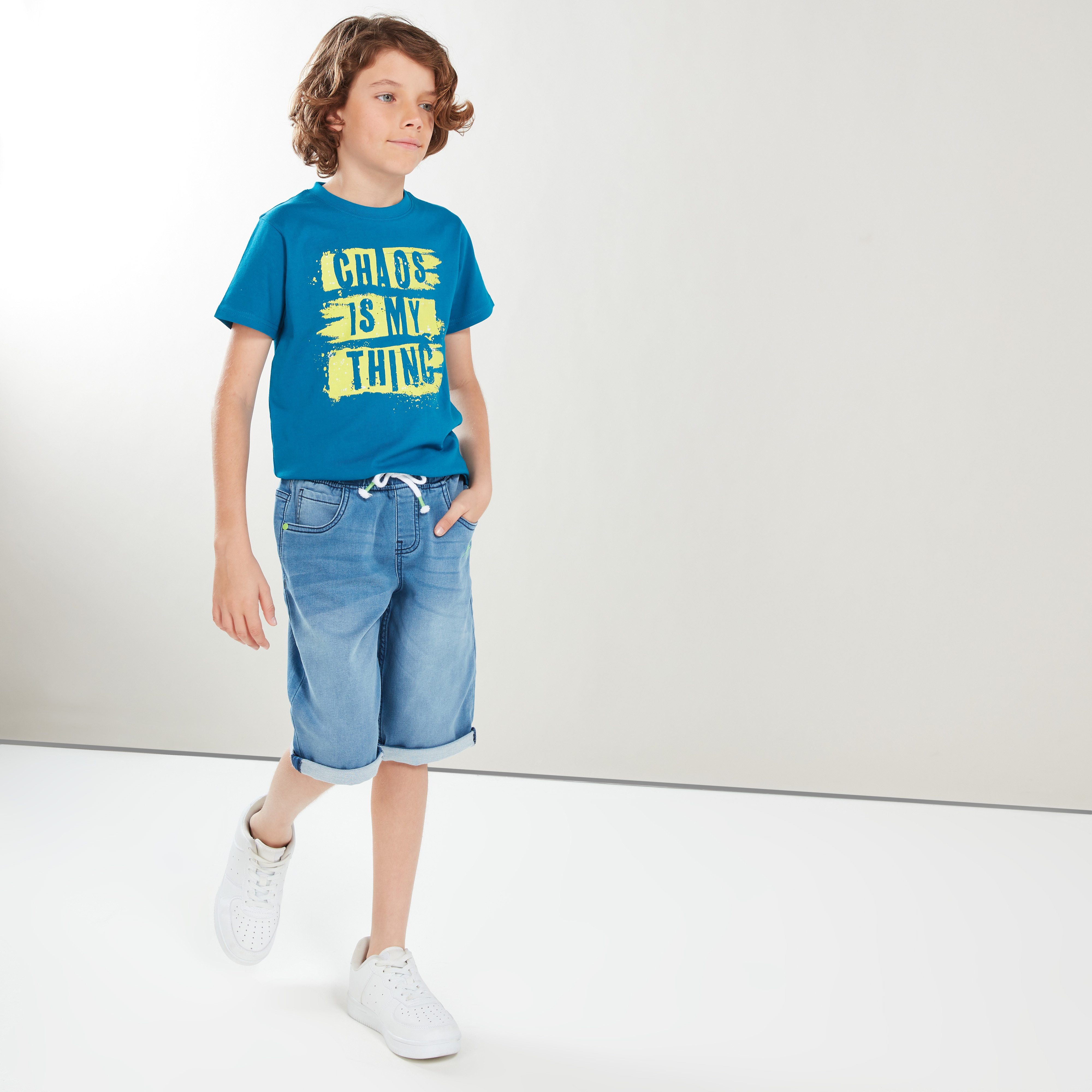 Bossini Denim Shorts with Pocket Detail-cpkids-clothing-boys-bottoms-shorts-image-1