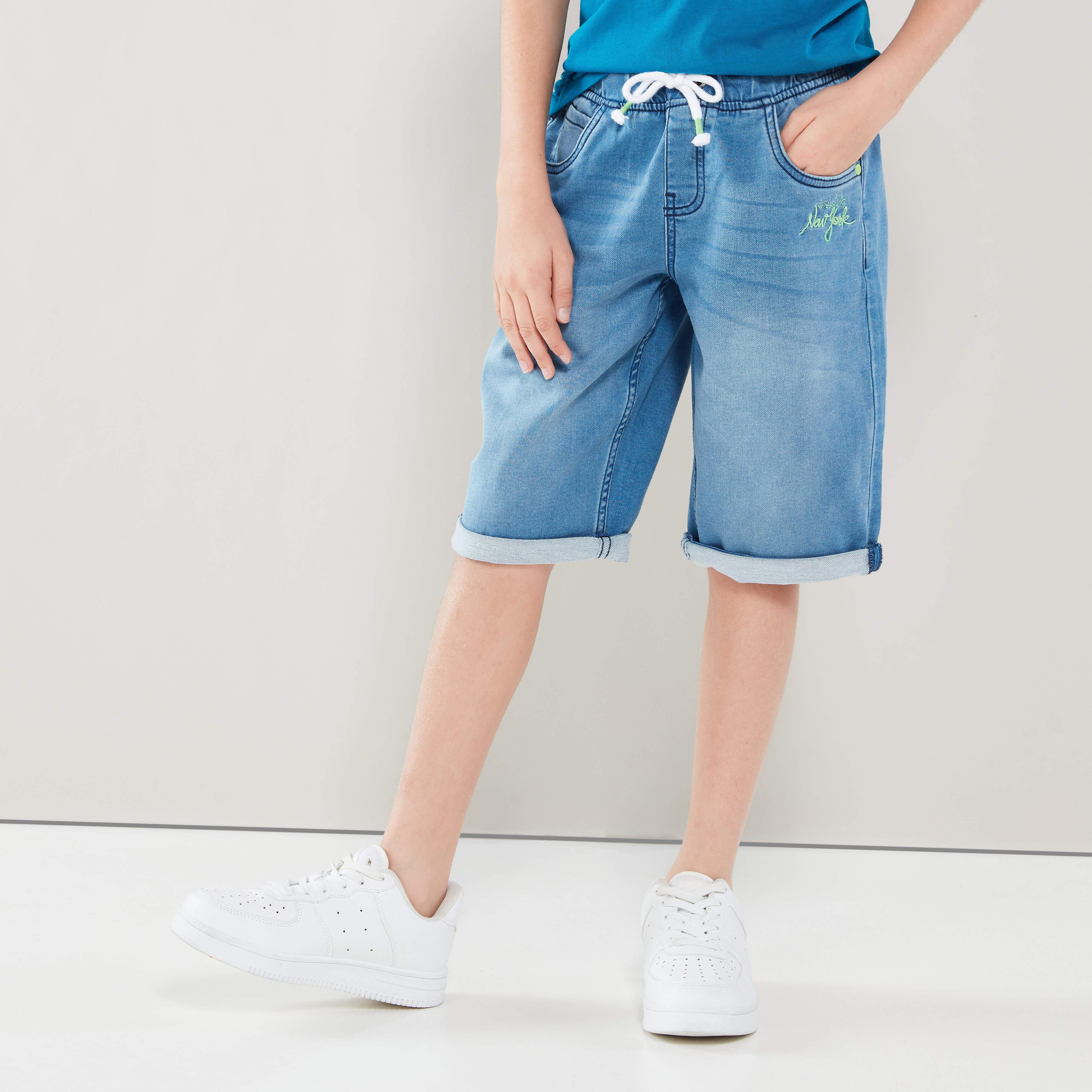 Bossini Denim Shorts with Pocket Detail-cpkids-clothing-boys-bottoms-shorts-image-2