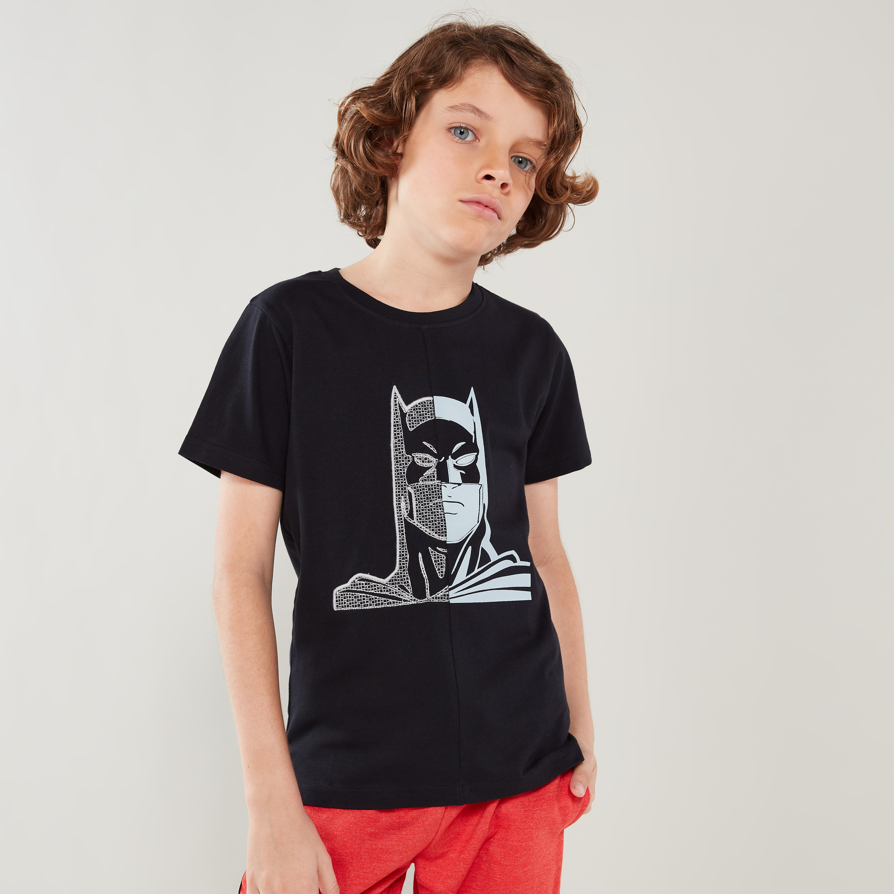 Batman print t outlet shirt