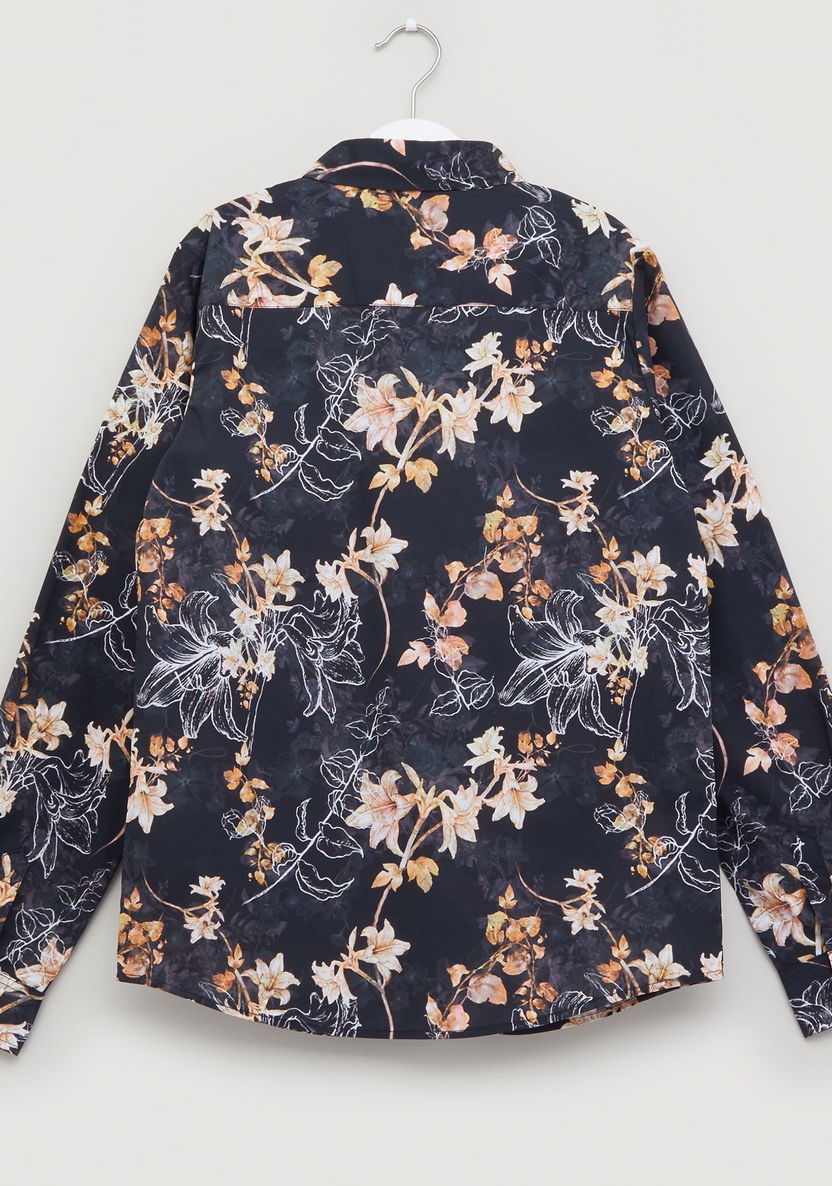 Iconic Floral Print Shirt with Long Sleeves-Shirts-image-2