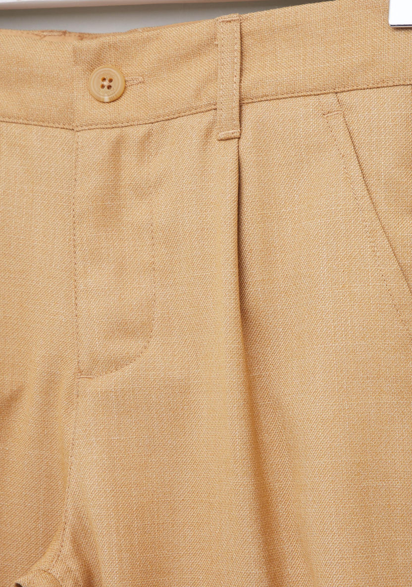 Iconic Solid Pants with Pockets and Button Closure-Pants-image-1