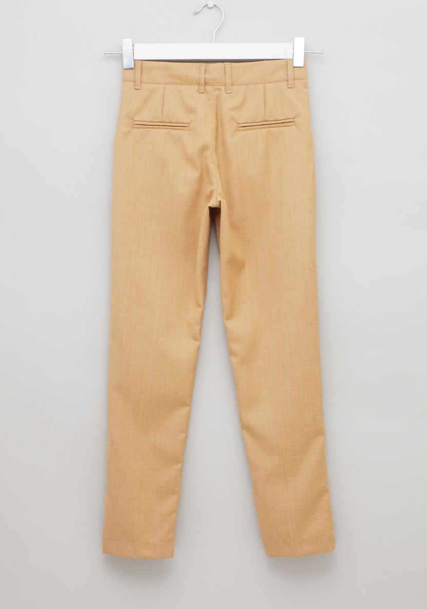 Iconic Solid Pants with Pockets and Button Closure-Pants-image-2